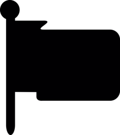 Black Folded Flag Editable Svg Line Art, Free Vectors File